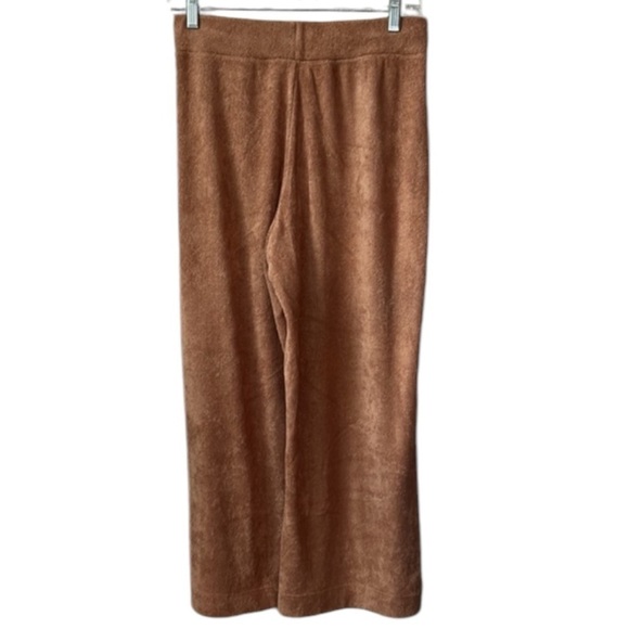 L’Agence Camel Brown Terry Crop Ankle Wide Leg Pant Size S - Picture 2 of 5